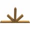 Ekena Millwork Saratoga Rough Sawn Timber Gable Bracket, Western Red Cedar, 84"W x 56"H x 4"D x 6"F, 16/12 Pitch GBW084X56X0406SAR00RWR - alternate 4